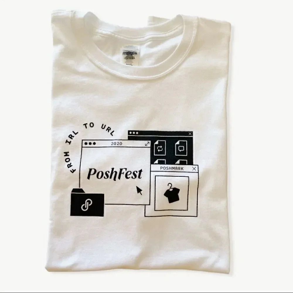 Poshmark Unisex TShirt, Official PoshFest TShirt Sz L